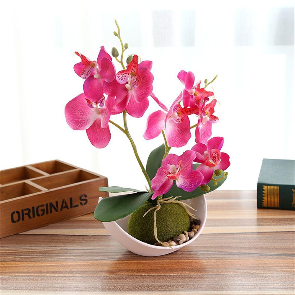 

Ornament Creative Beauty Lifelike Bonsai Green plants Phalaenopsis Artificial flower