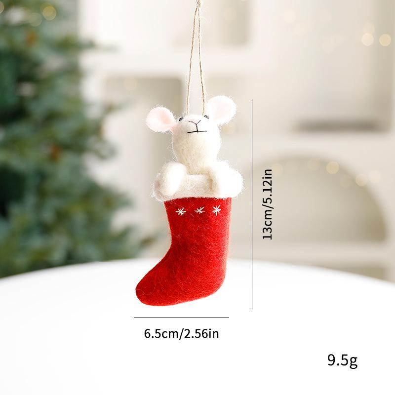

Animal Wall Decorations Cartoon Christmas Animal Decorations Portable Elk Decorations Cute Home Ornaments For Christmas Tree 1pcs