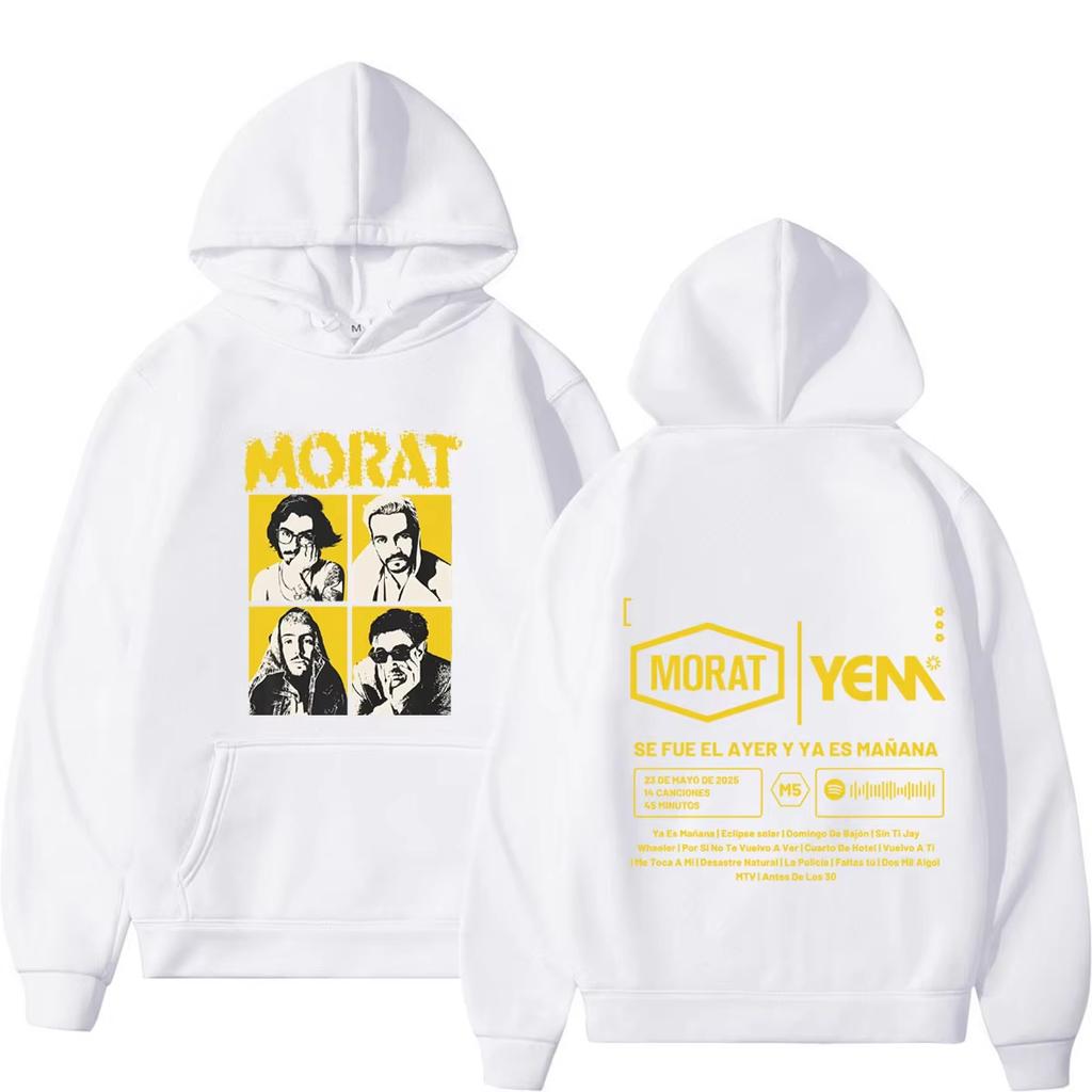 Hot Sale Band Morat Yem World Tour Merch 2026 Print Hoodie Y2K Casual Men Women Harajuku Vintage Sweatshirt Perfect for Commute & Loungewear