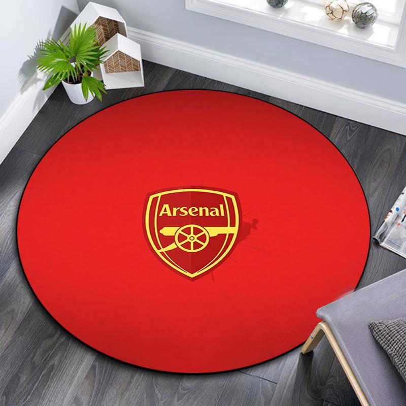 Arsenal Football Club3 Round Area Rug,Carpet Rug for Living Room Bedroom Sofa Playroom Decor,Non-slip Floor Mat