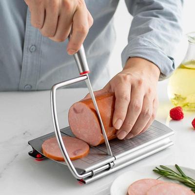 Feliator de brânză din oțel inoxidabil cu bază de aspirație Feliator de cârnați de brânză, șuncă Tăietor și separator de unt