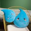 Creative Cute Expression Blue Water Drop Throw Pillow Plush Toy Home Sofa Pillow Cushion Girl Puppet