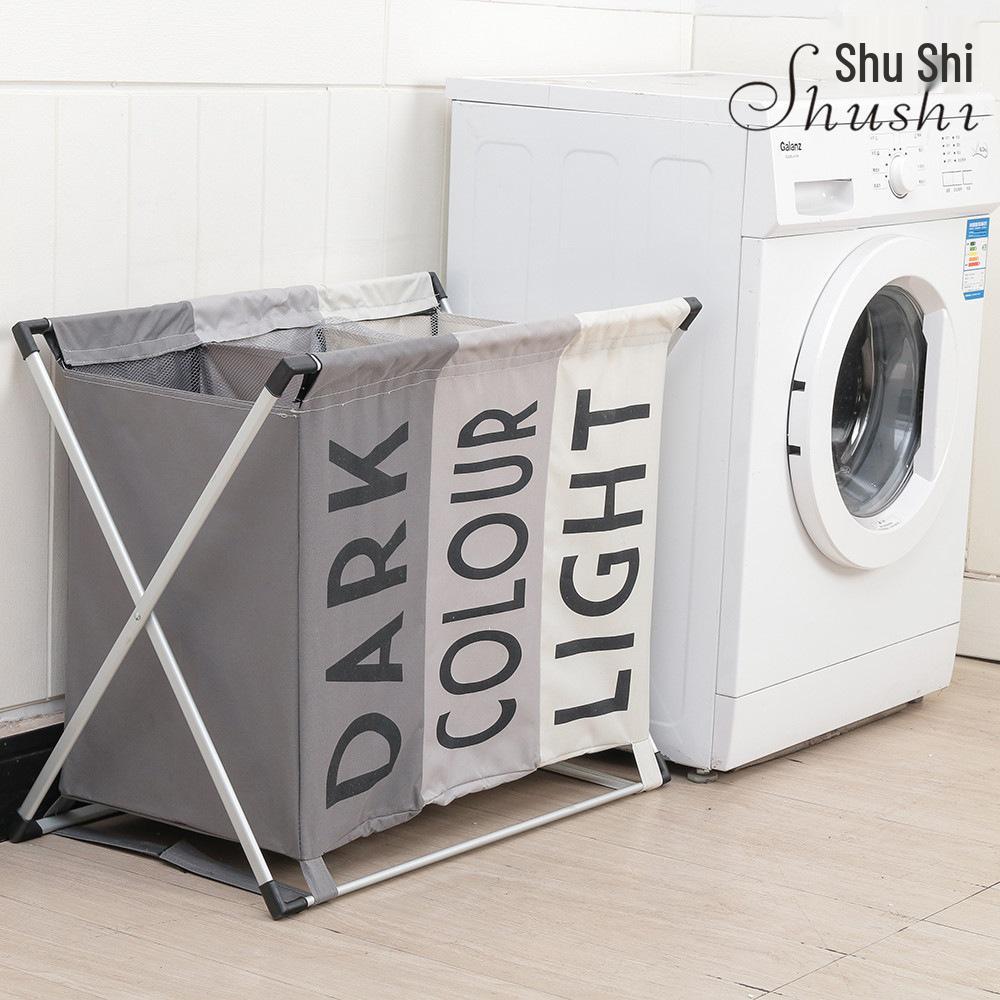 Shushi Foldable Oxford Cloth Laundry Basket with Aluminum Frame