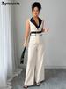Autumn Chic Elegant Camisole High-Rise Straight Leg Pants Women's Set Women's Suit Vest Set