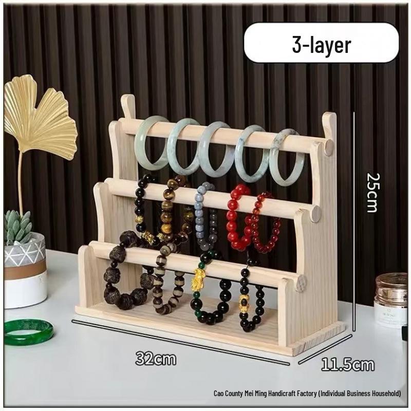 Solid Wood Creative Display Stand for Jewelry, Figurines, Snacks, and Succulents