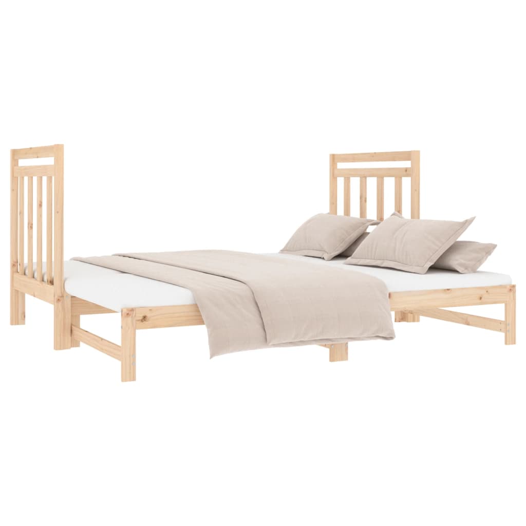 Vidaxl Extendable Bed, 2X(90X190) Cm, Light Pine Wood