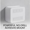 Waterproof No-Drill Wall Mount Toilet Paper Holder, Roll & Tissue Universal White 1/2 Pack For Bathroom Washroom Home Daily Use