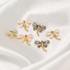 3pcs Stainless Steel Zircon Shell Dragonfly Charms for Children Necklace Pendant DIY Women Jewelry Earrings Making Kids Bracelet