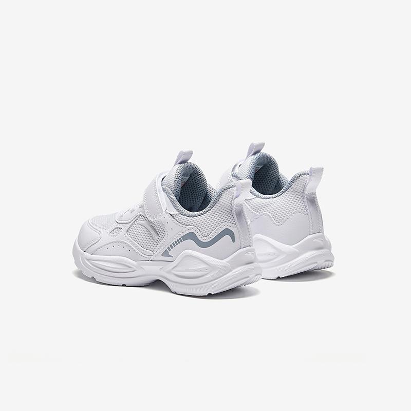 Anta Kids Mesh Fashion Versatile Lightweight Shock Absorbing Low Top Running Shoes Kids Running Shoes White Gray A22449977-1