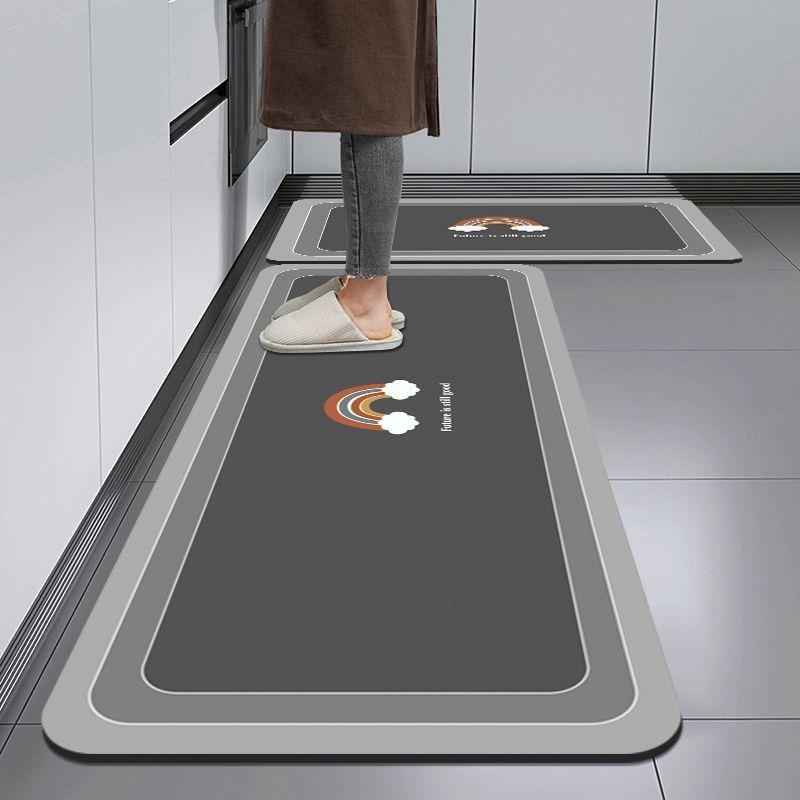 

Household Kitchen Floor Mat Water Absorption Oil Absorption Anti-Slip Mat Modern Simple Household Long Diatom Mud Floor Mat 40x60cm