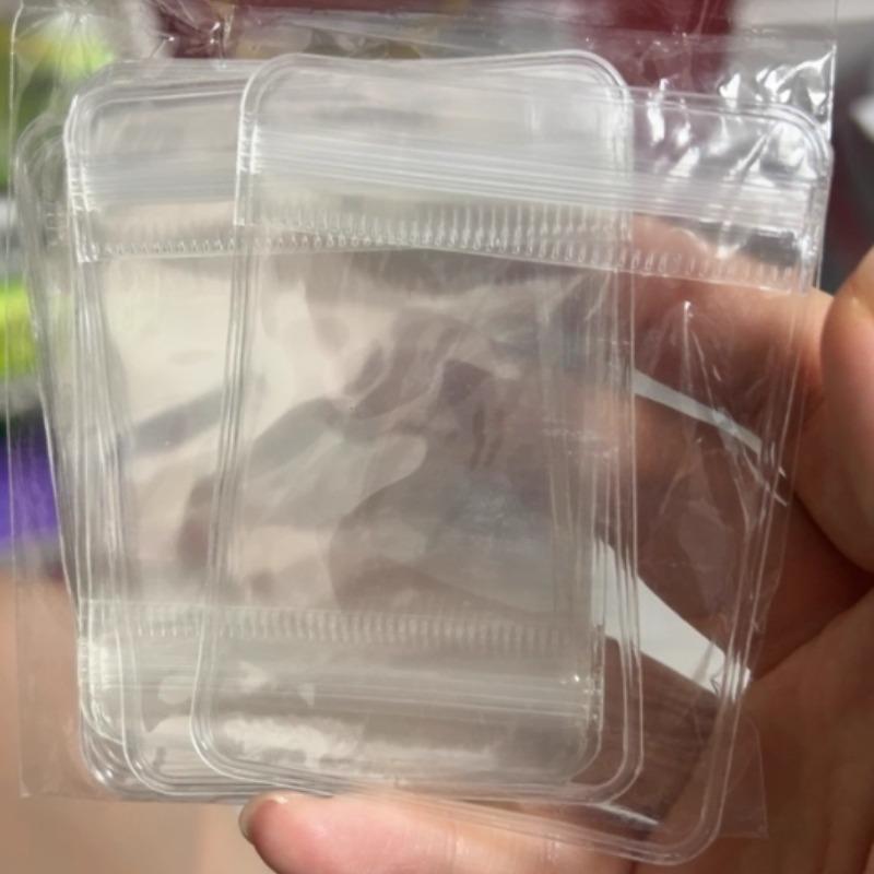 10/100pcs Highly Transparent PVC Stationery Sealed Bags Anti Oxidation Jewelry Bags Self Sealing Bag Zipper Sealed Bag