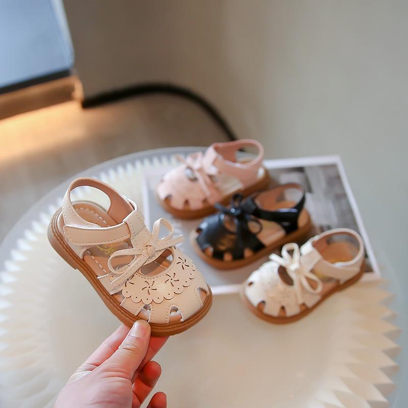 Girls Fashion Sandals Summer New Arrival Princess Style Kids Non-slip Soft Sole Stylish Beach Shoes