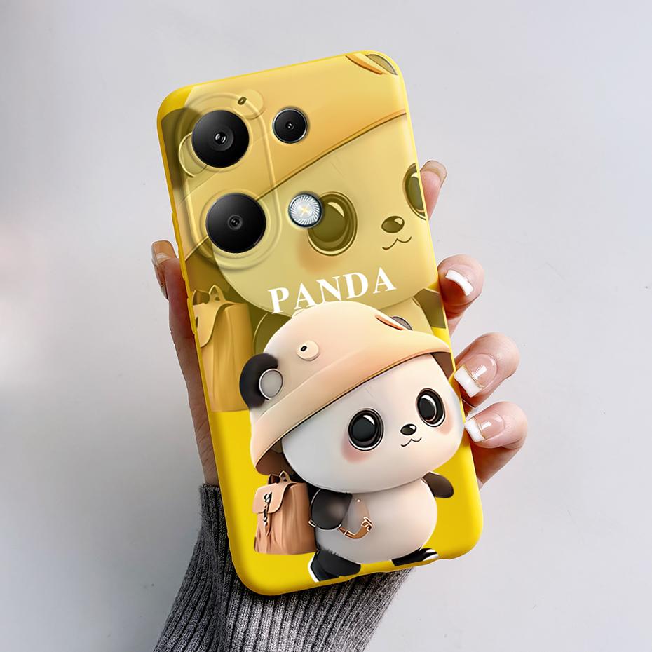 For Xiaomi Poco M6 Pro Case Soft Silicone Cute Cat Panda Shockproof Cover for Poco M6 Pro 4G TPU Coque Funda Shell M6Pro 6.67''