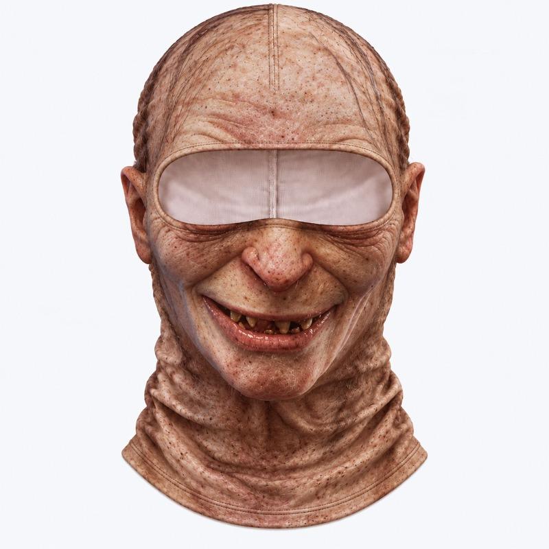 Riding Warm Headgear for Outdoor Sports, Ski Mask, Winter and Autumn Animal Pattern Funny Face Mask