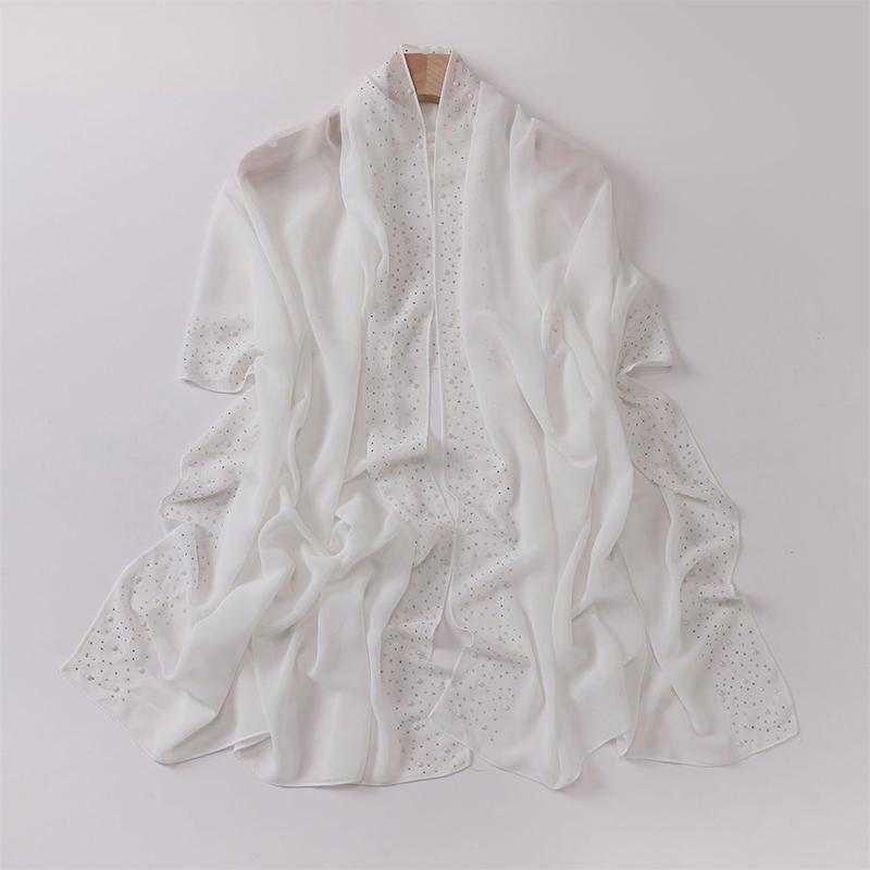 Ramadan Plain Bubble Pearl Chiffon Scarf Big Size Cotton Rayon Muslim Hijab Women Headscarf Wrap Shawls Female Islamic Turban