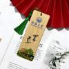 Hand-painted Chinese Style Bamboo Bookmarks - Colorful Wooden Gift for Friends
