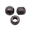 Vintage Floral Pattern Cylinder Beads Antique Style Large Hole Spacers For DIY