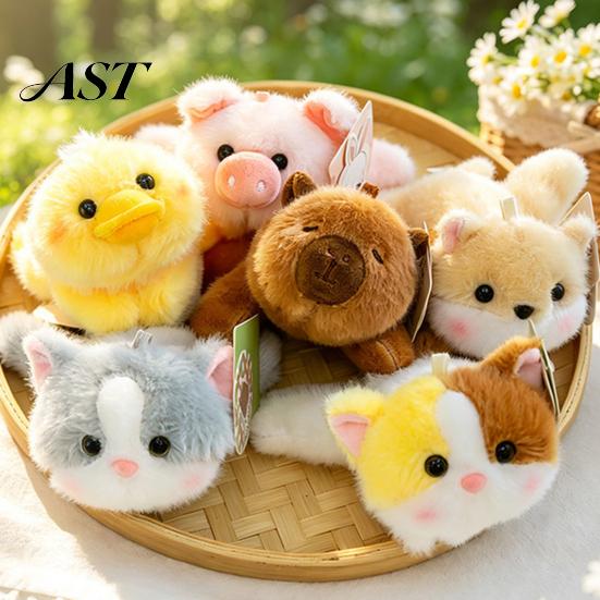 Cute Refrigerator Magnet Plush Animal Magnets, Soft Stuffed Fridge Magnet, Adorable Duck Funny Lying Cat Dolphin Raccoon Decor, Magnetic Toy for Metal