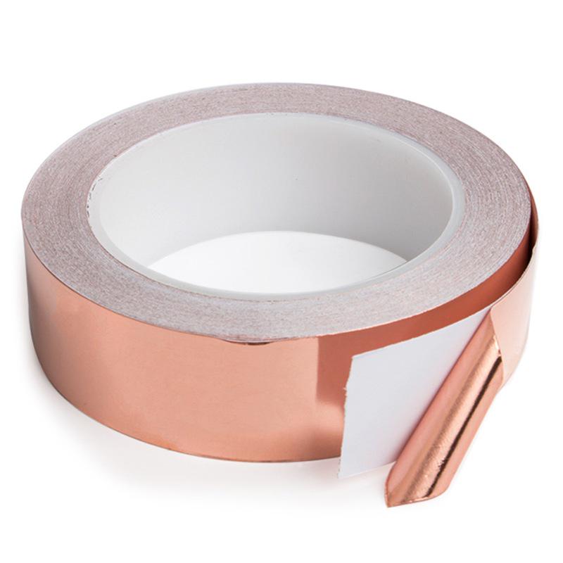 Ultra-Thin High Viscosity Pure Copper Foil Tape - 0.06mm for Signal Enhancement and Shielding