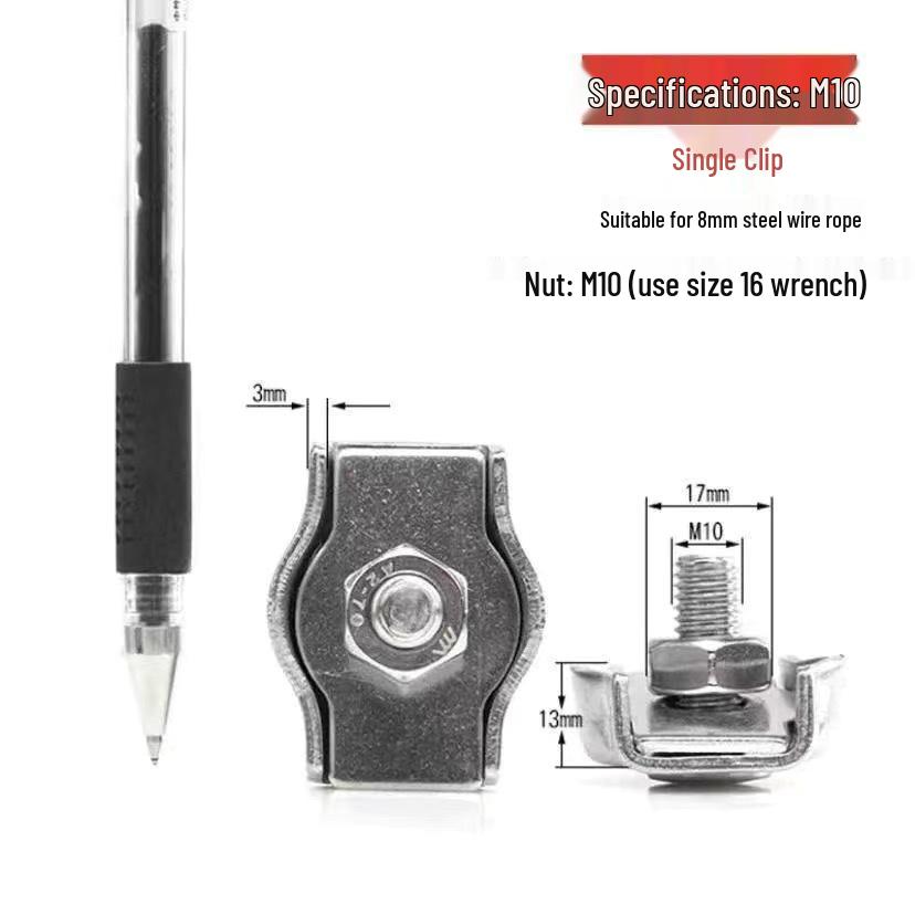 304 Stainless Steel Wire Rope Clamp and Tightener Set