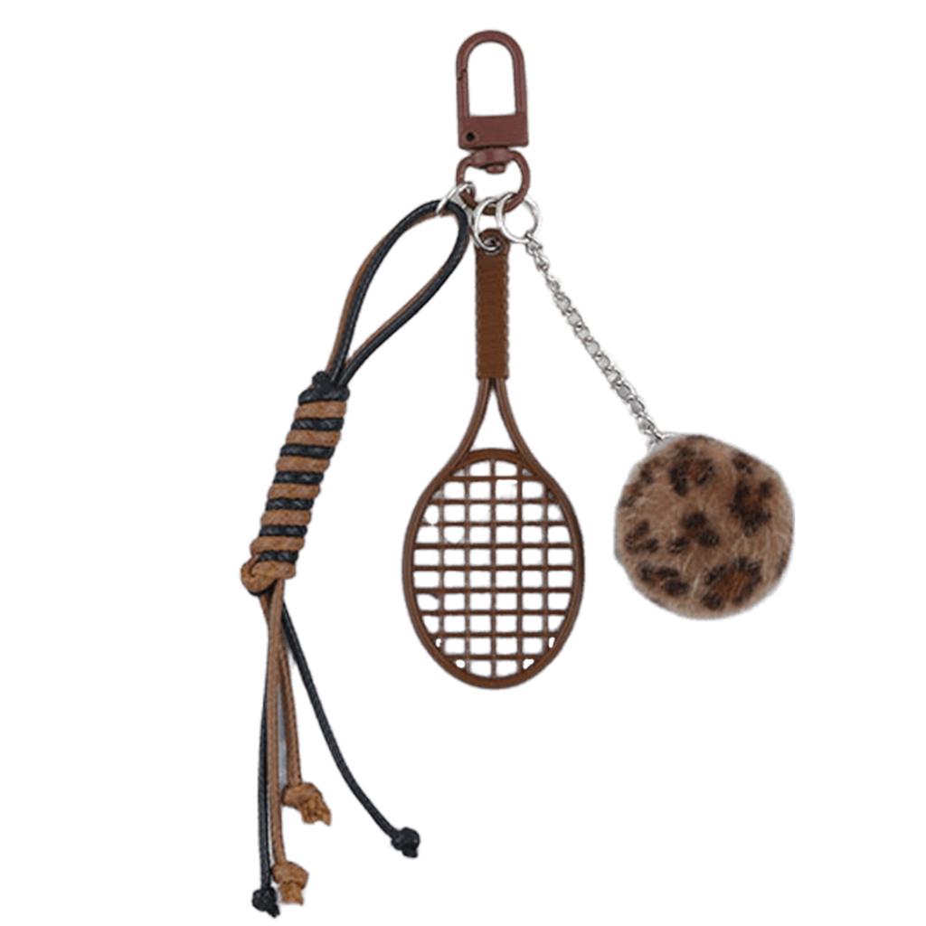 Unique Soft Plush Bag Charm Racket Ball Bag Pendant Fashionable Bags Decoration and Fun Keychain For Trendsetters