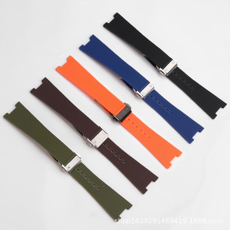 Classic High Qualiy Rubber Watchband For Bell & Ross INSTRUMENTS Watch Band BRX5R BR05 Sports Bracelet BR Notched 12mm Silicone Strap