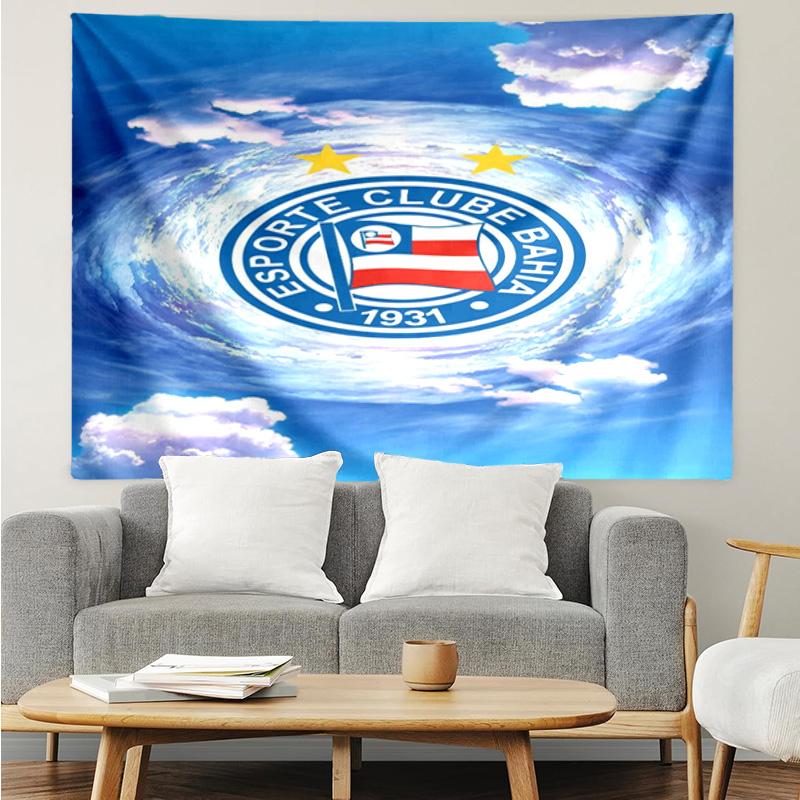 Ba-hia Sports Club Emblem Printed Printed Tapestry, for Bedroom,Livingroom, dormitory, Large Wall Decor, Fabric Decor Fan Birthday Gifts
