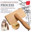Fenice Wooden Dogs and Cats Slicker Brush for Removing Mats Tangles and Loose Hair Pet Grooming Comb for Long or Short Hair Dogs