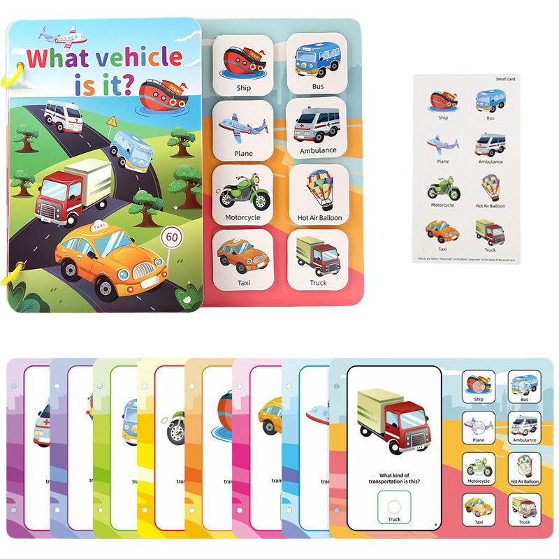 Montessori Repeatedly Sticker Busy Card Book Baby Paste Readings Matching Puzzle