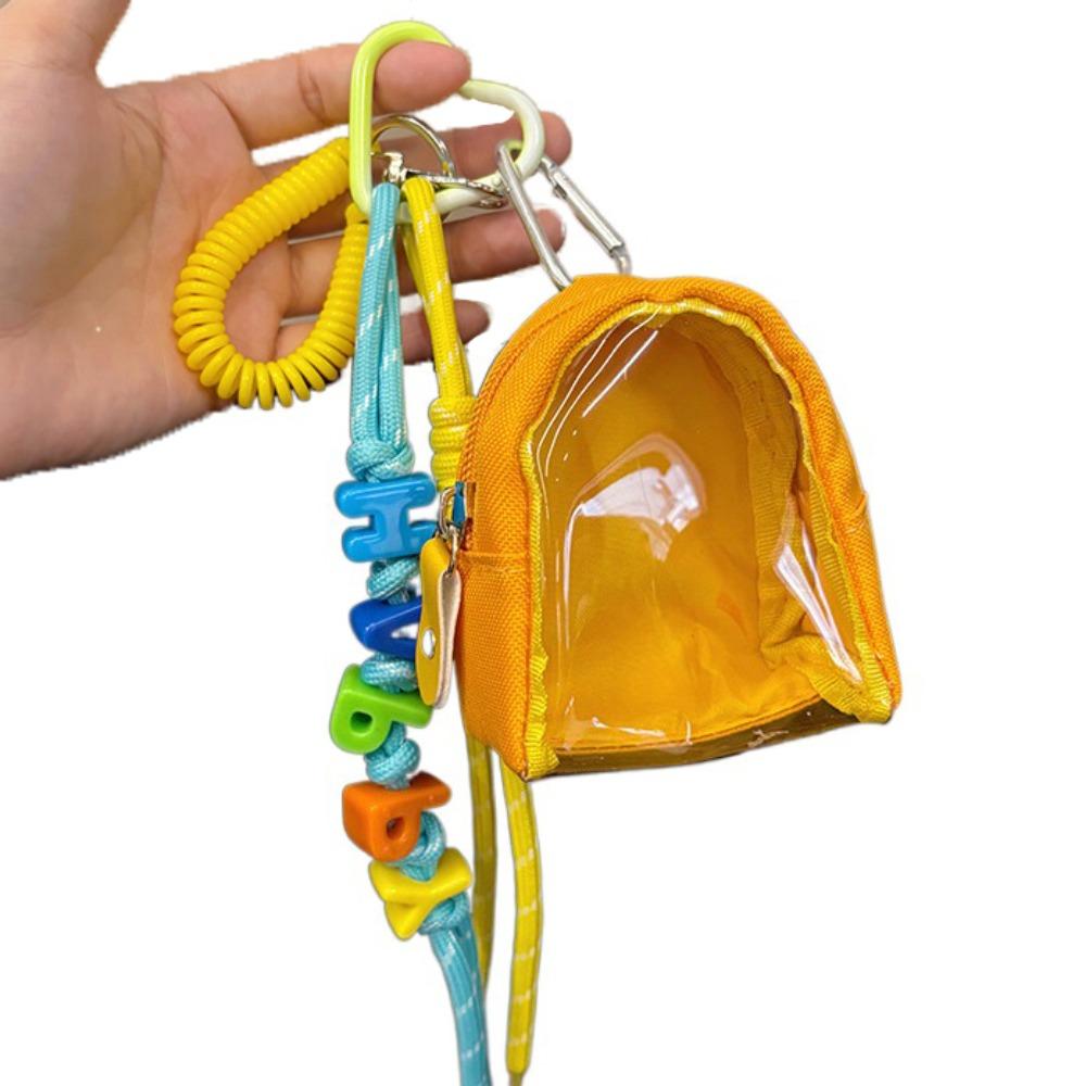 

With Keychain Mini Outdoor Doll Bag Earphone Storage Badge Display Bag Doll Storage Pouch Earphone жёлтый