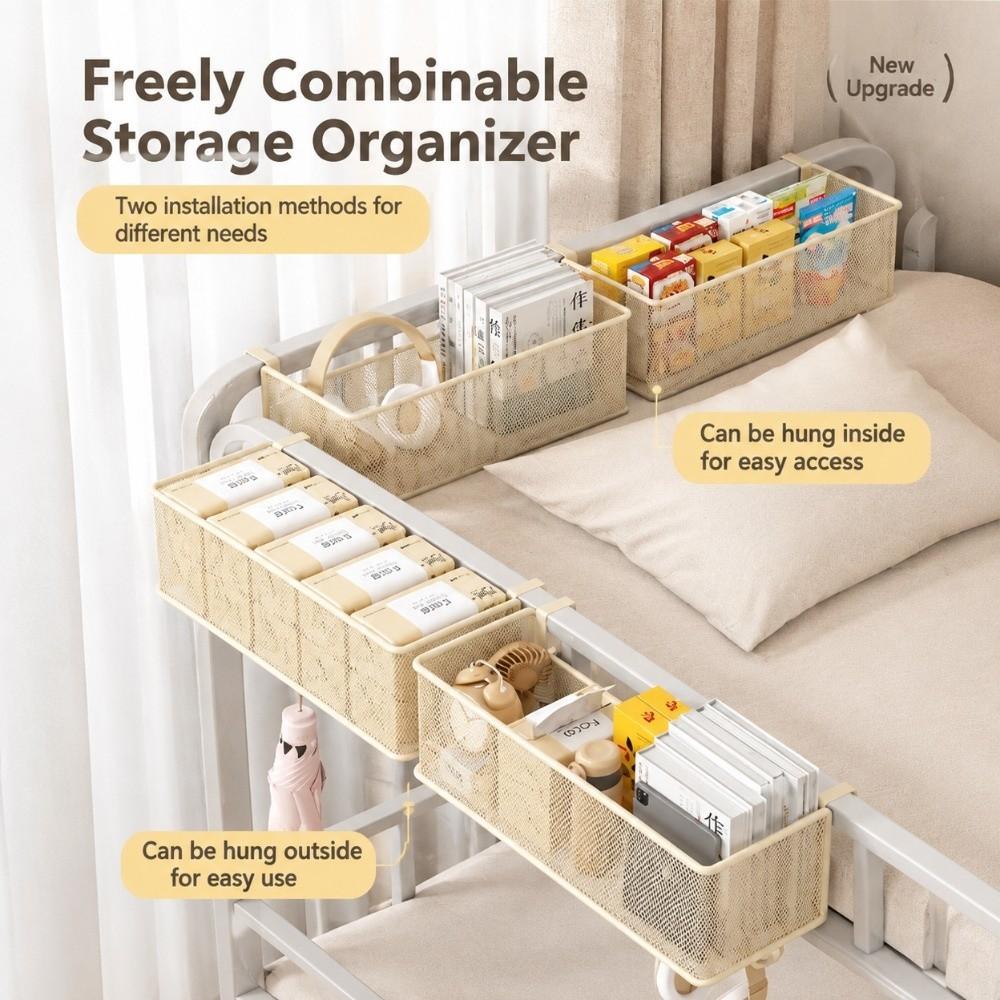 Hanging Bedside Hanging Basket with Hook Bedside Shelf Durable Bed Storage Rack Upper Bunk
