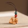 Sandalwood Year of the Rabbit Keychain - Women's Cute Rabbit Pendant for Schoolbag or Car Lanyard.