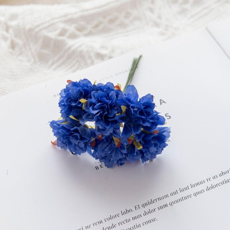 18PCS Artificial Flowers Christmas Decorations for Home Scrapbook Wedding Decorative Wreaths Diy Gifts Candy Box Silk Carnation