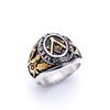 European and American Rings Retro Gold-plated and Blackened Men's Rings