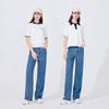 Navigare Women's Elastic Waist Straight Leg Denim Jeans