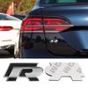 2026 Hot For VW VOLKSWAGEN 1 Stück 3D Auto-Kofferraumaufkleber R-Logo Auto-Dekorationsaufkleber Zubehör für VW GOLF Polo Tiguan GTI PASSA