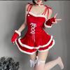 [Ymgot] Sexy Santa Claus Costume with Cat Ears, Christmas Costume, Cute Santa Costume
