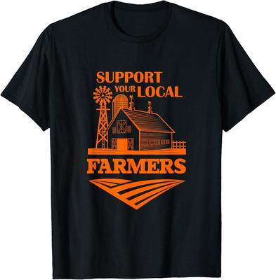 Unterstütze deinen Landwirt Landwirtschaft Geschenk Unisex T-Shirt
