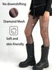 Women'S Diamond Grid Pattern Fishnet Pantyhose, High-Stretch Slimming Sexy Hosiery, Versatile For Date Party & Daily Wear