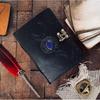 Triple Moon Leather Journal: Lapis Stone Book of Shadows