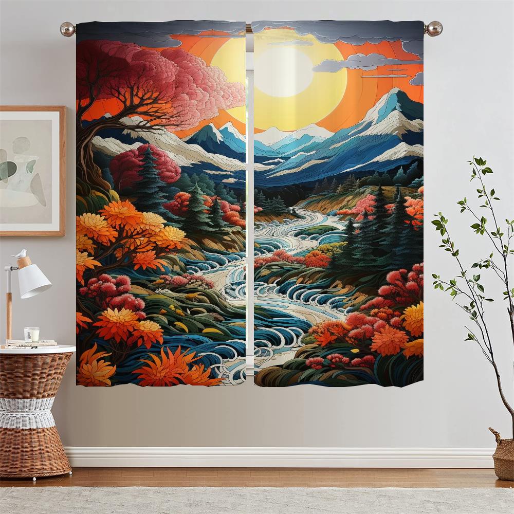 

Цветы и деревья Недорогие вещи с бесплатной доставкой для салона штор для интерьера дома 2 дешевые части штор для детской комнаты W50xH70cmx2pcs-CL