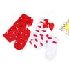 Valentines Day Over Knee Long Socks Cute Bowknots Lip Heart Pattern Thigh High Stockings for Women Parties Casual Wear