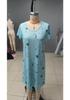 2024 Spring-Summer Casual Women's Printed Round Neck Pajama Dress