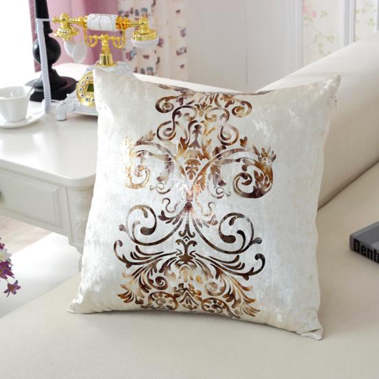 45x45cm Luxurious Bronzing Pillow Case Sofa Car Cushion Cover Home Decoration