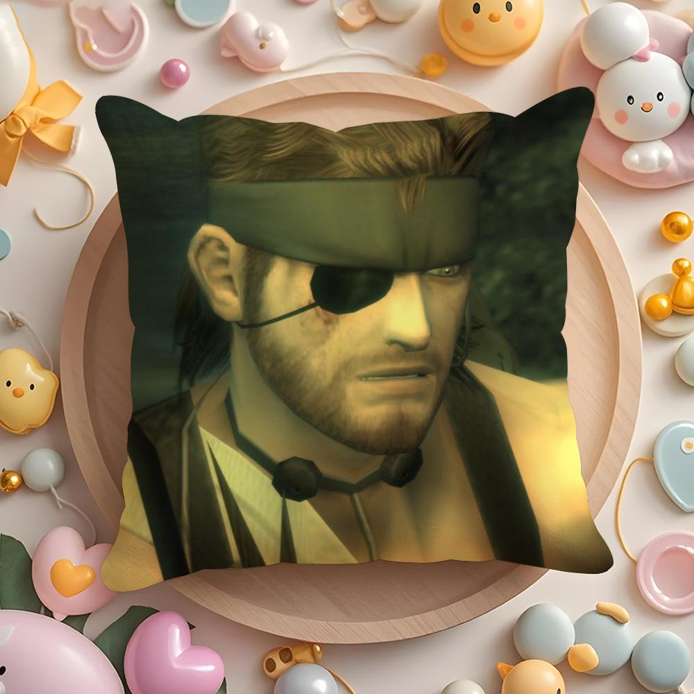 Metal Gear Solid Delta Eater Cushion Cover Plush Fabric Soft Double-Sided Printed Sofa Warm Winter Home Gift Pillow Cover
