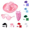 Halloween Hat Set with Glasses and Scarf Costume Accessories for Parties