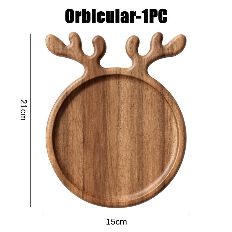 Appetizer Platter Decorative Christmas Tray Dessert/Snacks/Fruit/Cookies Wood Serving Platter Charcuterie Board Kitchen Supplies