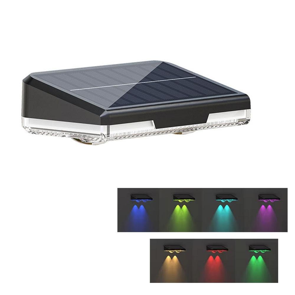 

Easy To Use Waterproof Solar Deck Lights 3/9 Mode Warm White Solar Step Lights Sturdy Shockproof Solar Fence Lamp Garden Decor