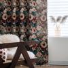 Polyester Cotton American Style Retro Jacquard Tassel Oil Painting Curtain Living Room Semi-shading Drape Kitchen Valance
