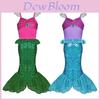 Mermaid Costume Dress For Girls With Milk Silk Fabric For Halloween Cosplay